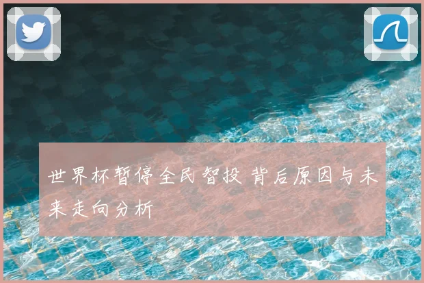 世界杯暂停全民智投 背后原因与未来走向分析